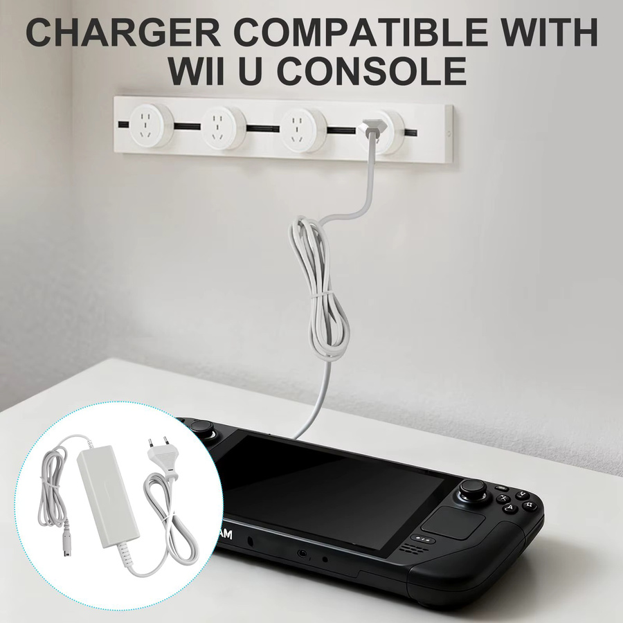 Nintendo AC-Ladeadapter für Wii U Gamepad, Netzteil mit EU-Stecker in Weiß - Bild 2