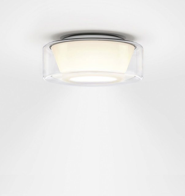 Serien Lighting Curling Ceiling L LED-Deckenleuchte mit transparentem Glasschirm und konischem Reflektor in Chrom, Warmweiß 3000K - Bild 1
