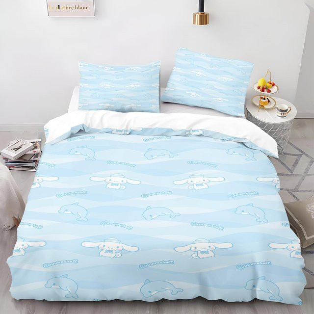 Bettwäsche-Set Softura Cinnamoroll mit Kissenbezügen in Blau aus Mikrofaser für Erwachsene und Kinderzimmer, Breite: 228 cm, Breite: 228 cm - Bild 1