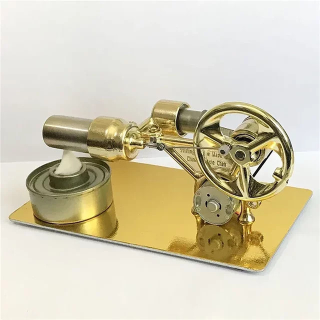 luxuglow Heißluft-Stirlingmotor-Experimentmodell, elektrischer Generator, Metall - Bild 1