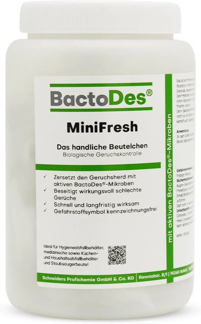 BactoDes MiniFresh Geruchsneutralisierer-Säckchen in Weiß, 20 Stück pro Dose - Bild 1