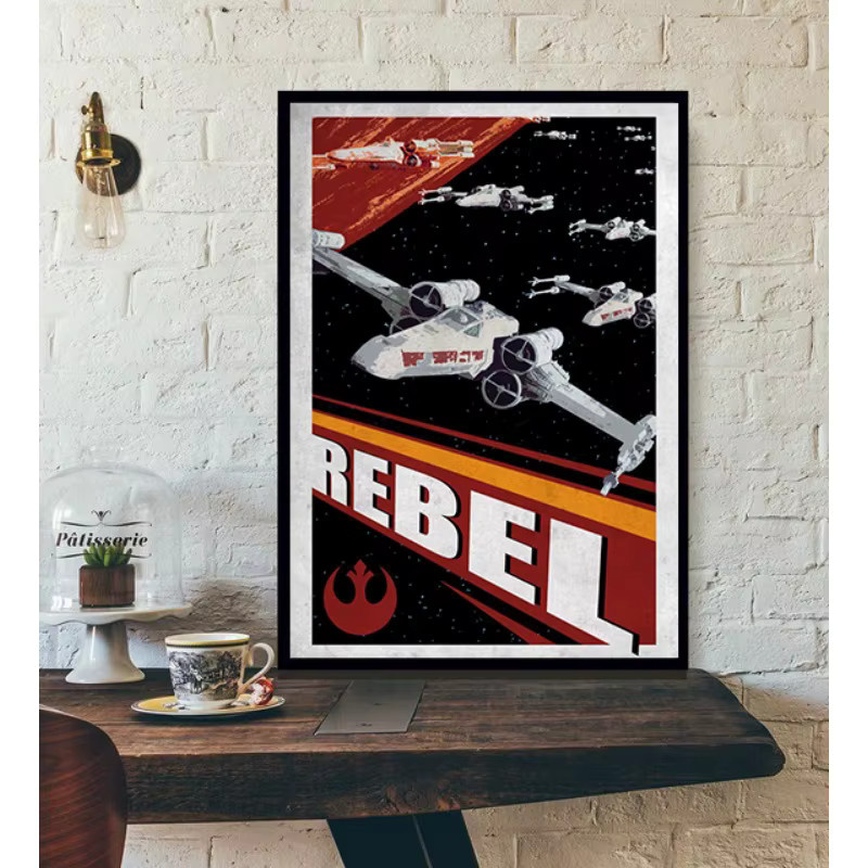 Potdemiel Retro Poster G-Galactic Propaganda Tatooine Planet Space Leinwand Wandbild für dein Wohnzimmer - Bild 2