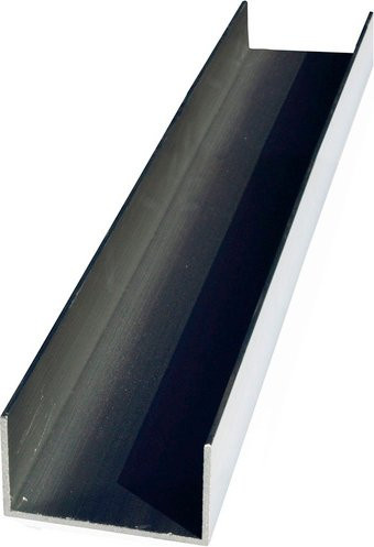 Fuchs Design U-Profil aus Aluminium in Silber, Breite: 9 cm, Länge: 100 cm - Bild 1