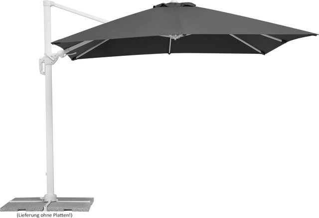 Schneider Schirme Ampelschirm Rhodos Twist Anthrazit mit UPF 50+ und Aluminiumgestell B/T: 300 x 300 cm - Bild 1