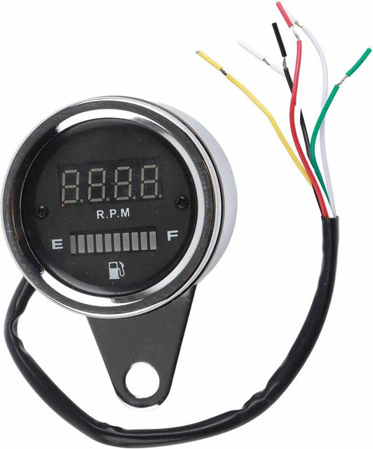 Neoglint Digitaler Motorrad Drehzahlmesser und Tacho in Schwarz - Bild 1