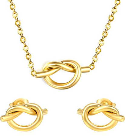 LUXUKISSKIDS Schmuck-Set, Edelstahl, Gold, Damen