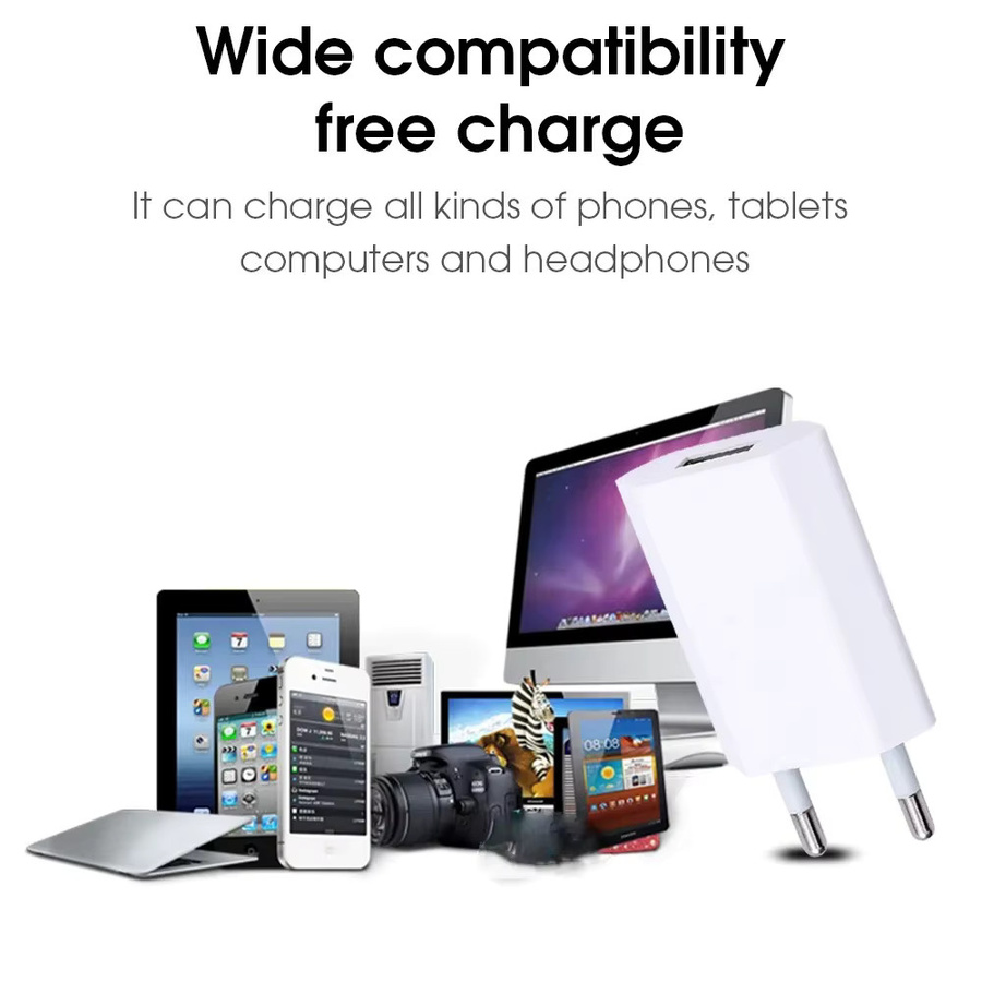Universal USB Home Travel Netzteil 5V/1A EU-Stecker für Samsung Xiaomi Huawei in Schwarz oder Weiß - Bild 3