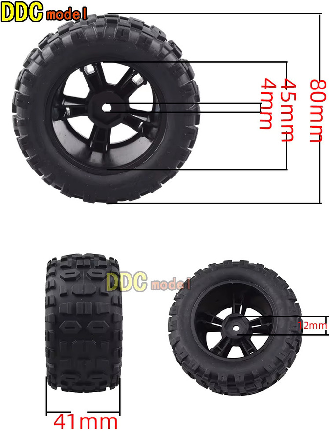 Haiboxing Reifen Räder für HBX16889 HBX2105A RC Auto Ersatzteile Upgrade - Bild 4