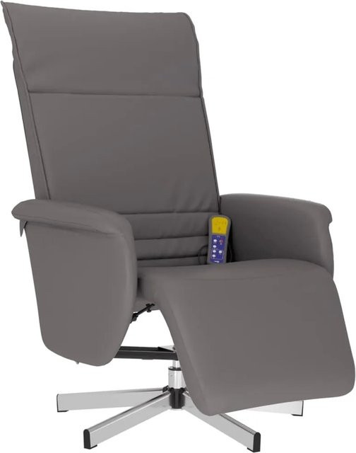 vidaXL Massagesessel mit Fußteil in Grau aus Kunstleder Modell 2 - Bild 1