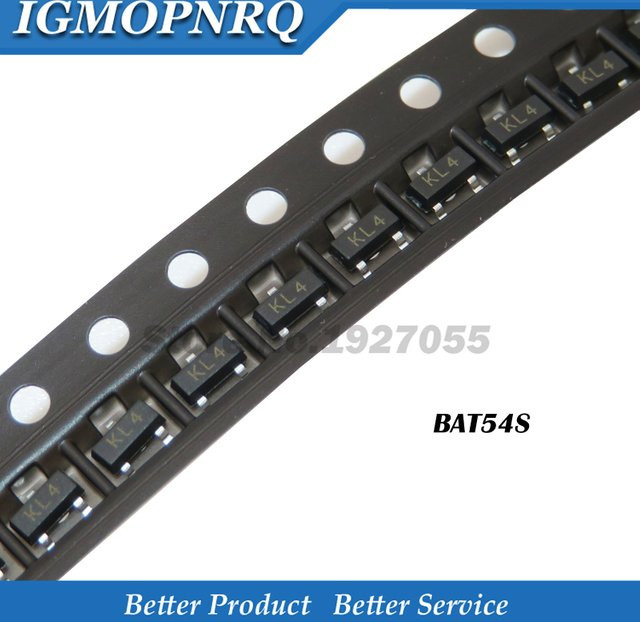 100 Stück Transistor Set mit BAS16, BAT54C, SOT-23, BAT54S, BAV70, BAV99 und BAW56 in Schwarz - Bild 1