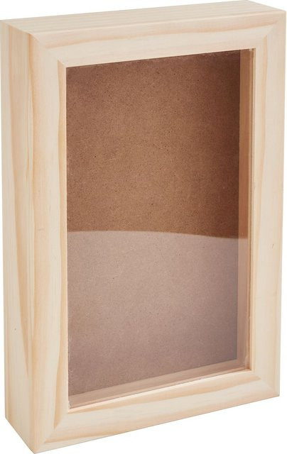 VBS 3D Bilderrahmen beige mit Kunststoffscheibe für Tischaufstellung - Bild 1