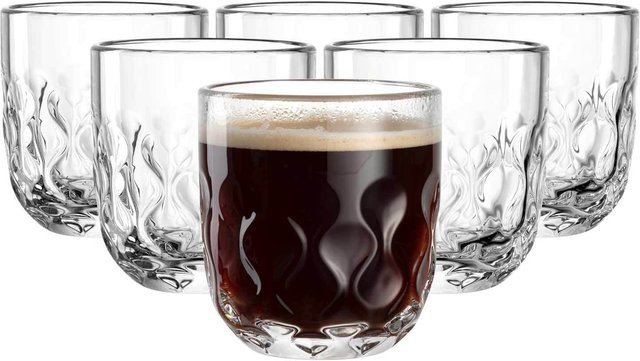 Leonardo Gocce Kaffeegläser Set, transparent, 6er Set, 220 ml pro Glas - Bild 1