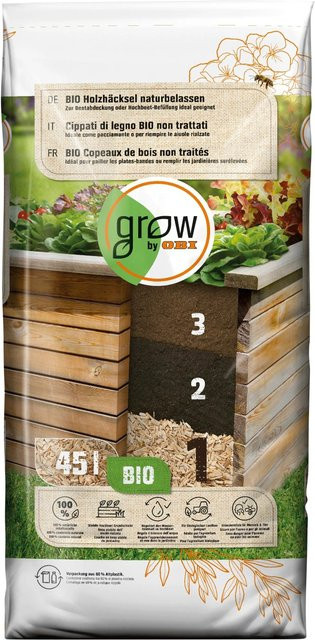 GROW by OBI BIO Holzhäcksel aus Nadelholz naturbelassen, 45 l - Bild 1