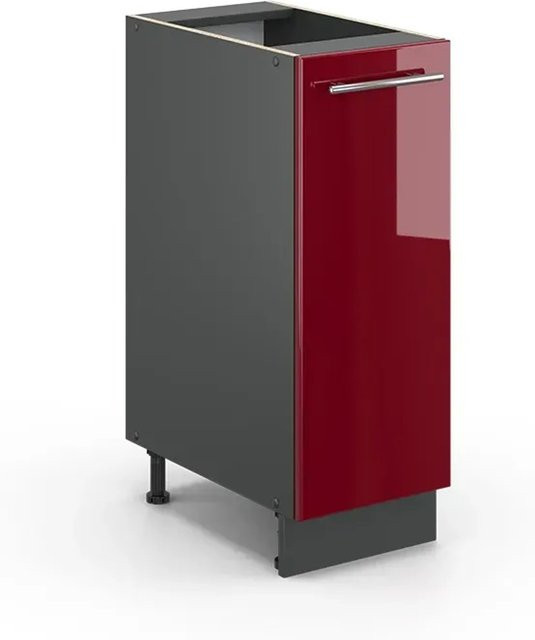 Vicco Apothekerschrank Fame-Line Bordeaux Hochglanz Anthrazit Breite: 30 cm - Bild 2