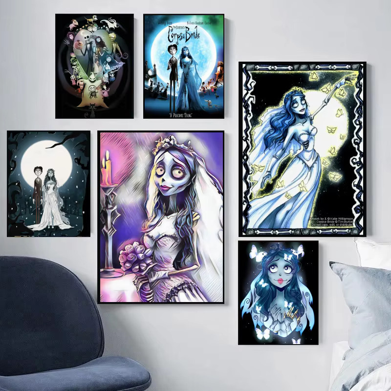 Potdemiel Diamantmalerei Set Corpse Bride Tim Burton Emily Motiv als DIY Kreuzstich Stickerei Kit und Mosaik Kunst für deine Wanddekoration - Bild 2