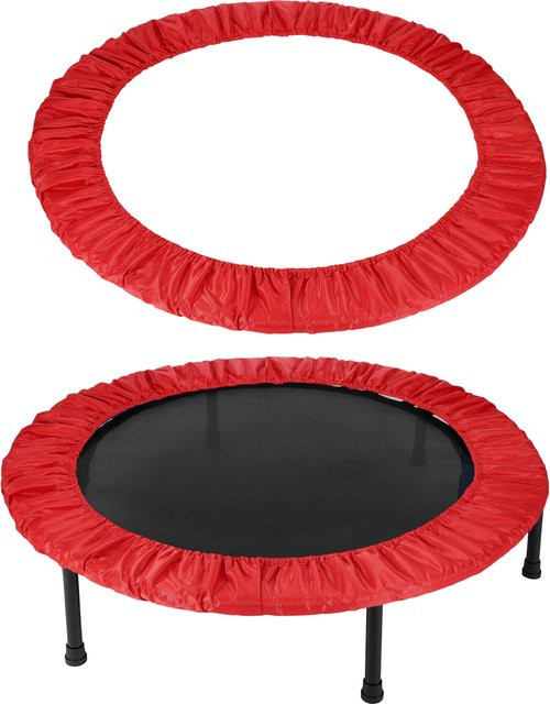 UXCELL Trampolin-Federabdeckung Schwarz, runde Ersatzabdeckung für 32-60 Zoll Trampoline mit 6-10 Löchern als Sicherheitspolster-Ersatz für Heimfitness - Bild 1