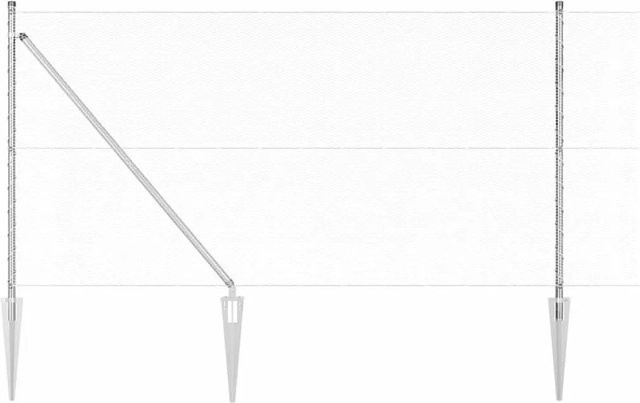 vidaXL Maschenzaun aus Stahl in Silber, B/H: 27 x 140 cm - Bild 1