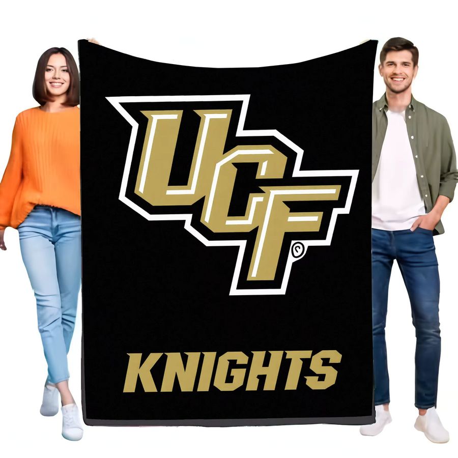 UCF Knights Schwarze Decke mit Logo als weicher und gemütlicher Überwurf für dein Zuhause - Bild 2