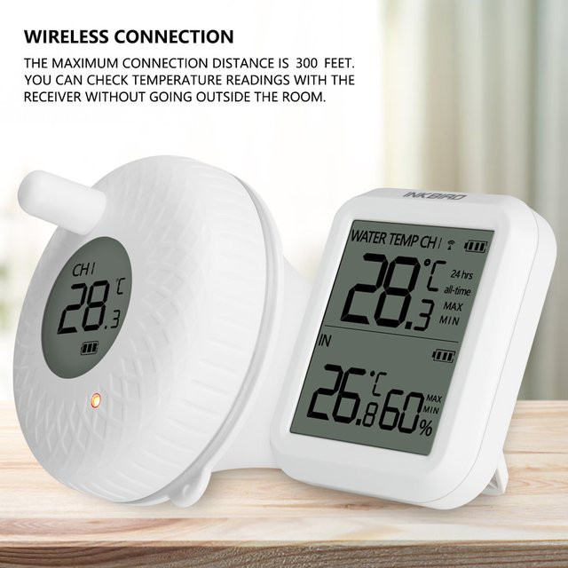 INKBIRD Smart Pool Thermometer IBS-P01R kabelloses Thermometer für Pool, Spa und Whirlpool - Bild 1