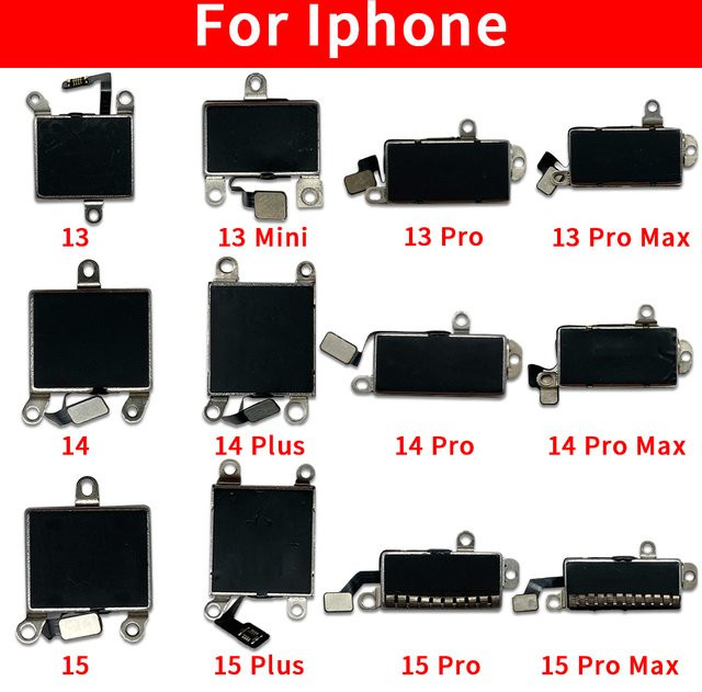 Taptic Engine Vibrationsmotor Flexkabel Ersatzmodul für iPhone 16 15 14 13 Pro Max 15 Plus 13 mini in Schwarz - Bild 1