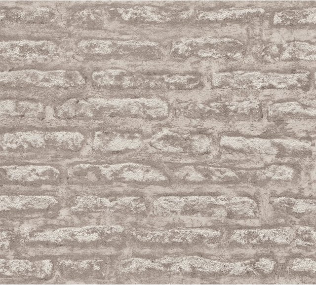 A.S. Création Vliestapete in Steinoptik, Grau Braun, Breite: 53 cm, Länge: 1005 cm - Bild 1