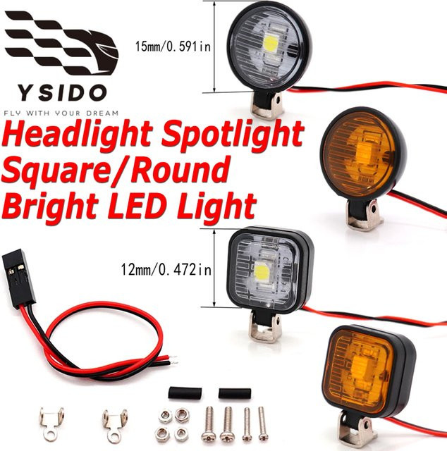 YSIDO LED-Lichtscheinwerfer mit Halterung, Weiß-Gelb, Zubehör - Bild 1