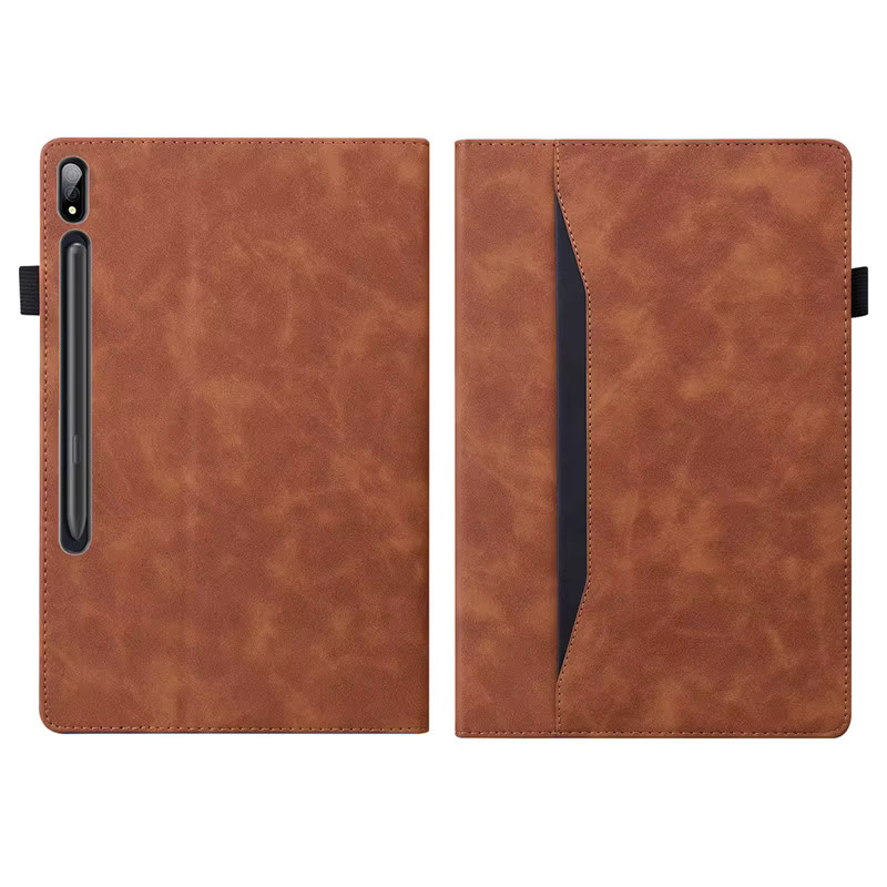 Luxus Brieftaschen-Schutzhülle für Samsung Galaxy Tab S10 Lite 10,9 Zoll mit Standfunktion in Grün und Braun - Bild 3