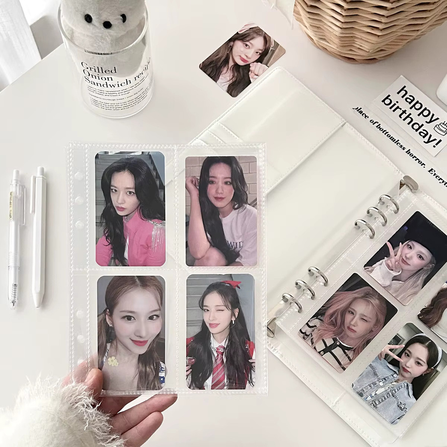 MINKYS Fotokartenalbum Süße Katze A5 Kpop Sammelbuch für Idol Fotokarten in Weiß - Bild 3