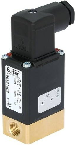 Bürkert Direktgesteuertes Ventil 24019 0330 in Schwarz mit 24 V/DC, G 1/4 Muffe und 4mm Nennweite - Bild 1