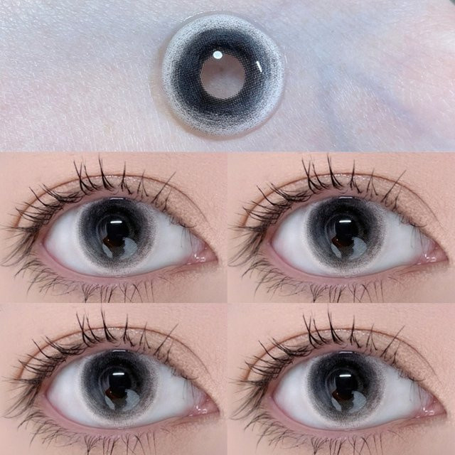 JeweLens Crazy Eye Lens Farbkontaktlinsen, schwarz-weiß, 1 Paar - Bild 1