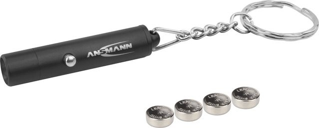 Ansmann Mini LED Keychain Schlüsselleuchte aus Aluminium in Schwarz - Bild 2