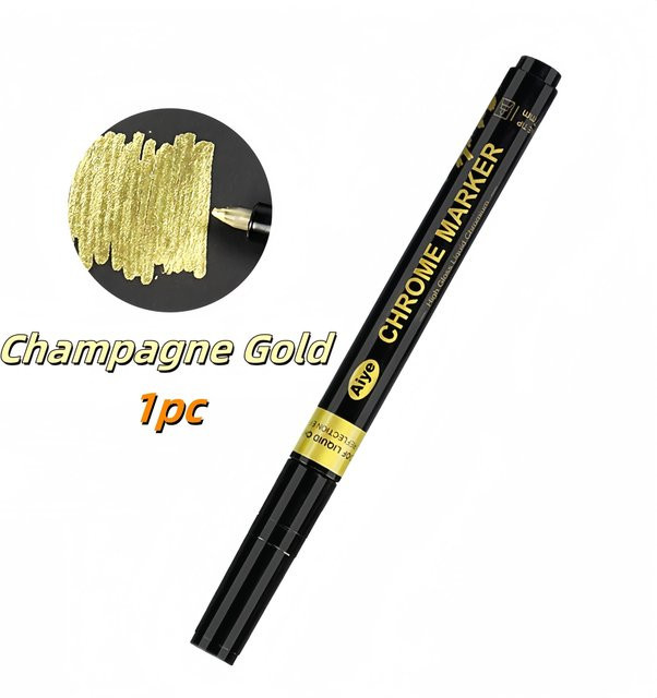 Spiegelmarker mit Spiegelspitze in Gold, wasserbasierter Stift zur Kratzerabdeckung für Glas, Keramik und Modelle - Bild 1