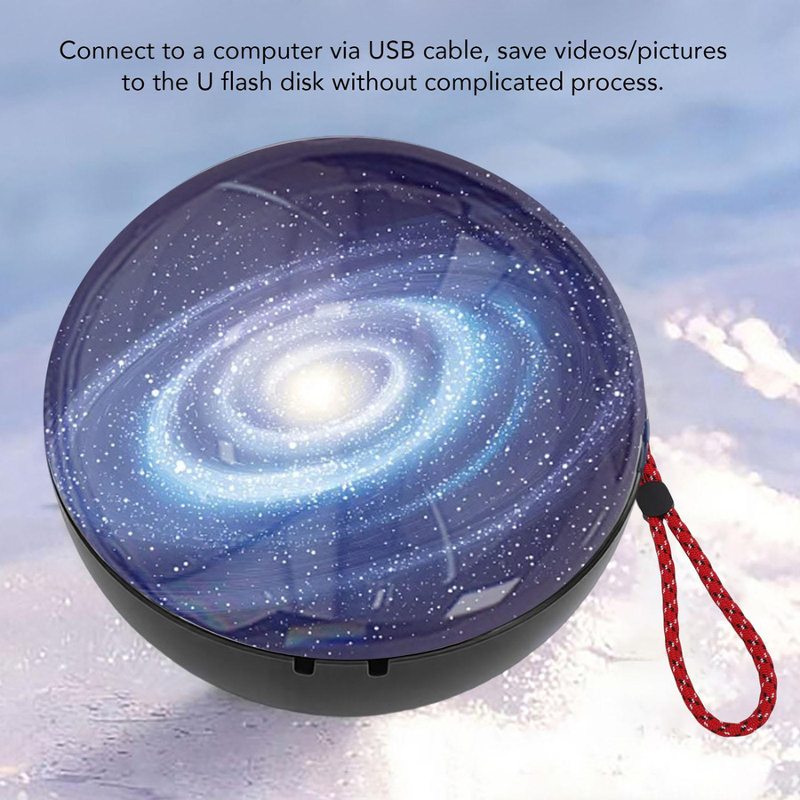 Musysh Memory Sphere Lampe mit 2,7 Zoll Kristallkugel als personalisierter 3D Videoplayer in Weiß - Bild 4