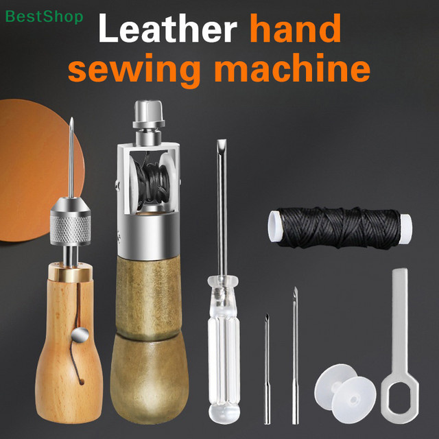 PlumHOME Hand-Nähset für Leder und Leinwand mit Ahle und Faden zur Reparatur und für DIY-Handarbeiten - Bild 1