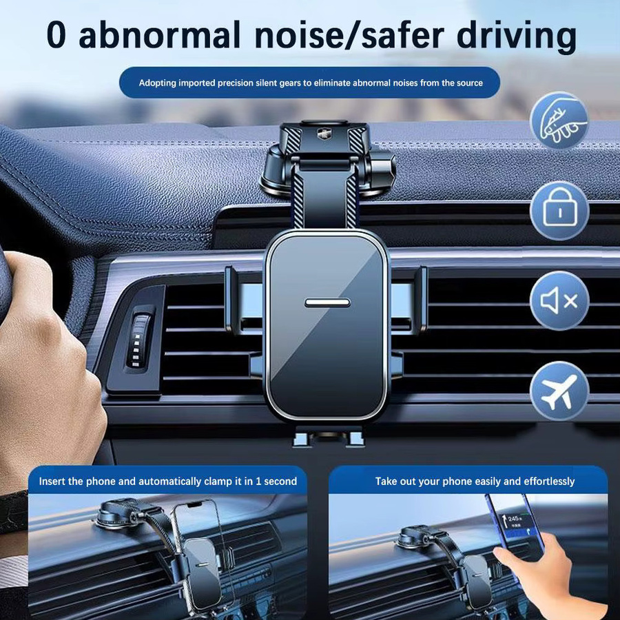 Universelle Auto Handyhalterung für Dashboard und Windschutzscheibe in Schwarz zur GPS Navigation - Bild 2
