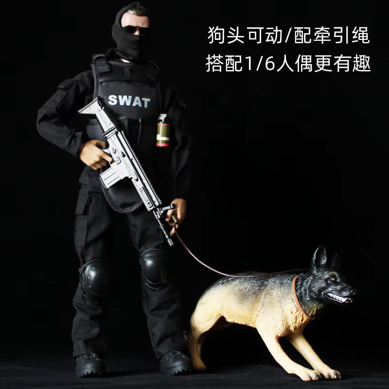 GRAPMAN Polizeihund Deutscher Schäferhund, Actionfigur, 1/6, Zubehör - Bild 4