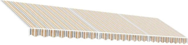 vidaXL Markisenbespannung aus Polyester, Blau-orange Mehrfarbig Gestreift, B: 6 m, T: 3 m - Bild 1