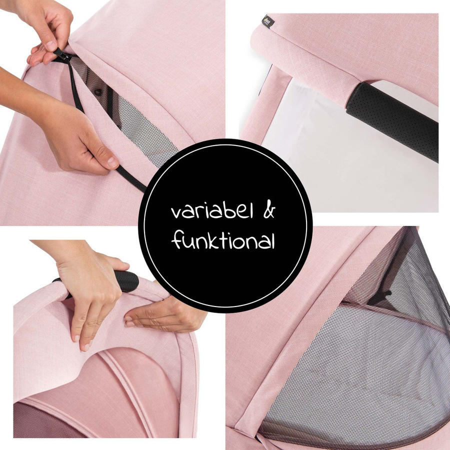 Hauck Babywanne für Buggy Colibri in Melange Rose und Schwarz - Bild 2
