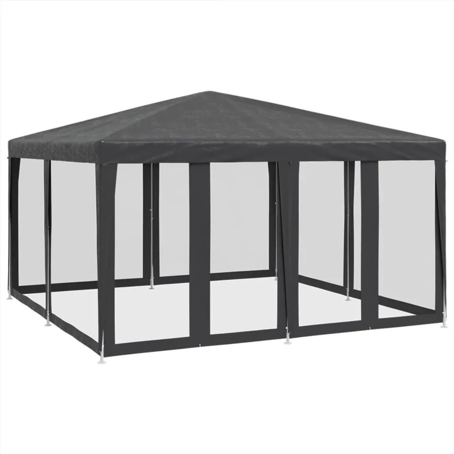 vidaXL Partyzelt mit 8 Mesh-Seitenteilen in Anthrazit, B/T/H: 400 x 400 x 268 cm - Bild 2
