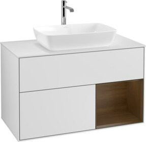 V&B Waschtischunterschrank Finion 100 Wandbeleuchtung in Weiß lackiert B/T/H: 100 x 50,1 x 50,1 cm - Bild 1