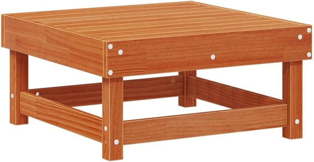 vidaXL Gartenfußstütze aus massivem Kiefernholz in Wachsbraun, B/T/H: 61 x 60,5 x 30 cm - Bild 1