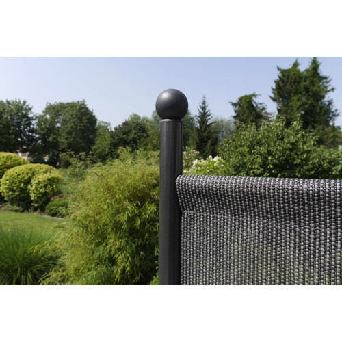 ANGERER FREIZEITMÖBEL Sichtschutz Paravent aus Stahl und PVC in Grau, H: 178 cm, B: 82 cm - Bild 4