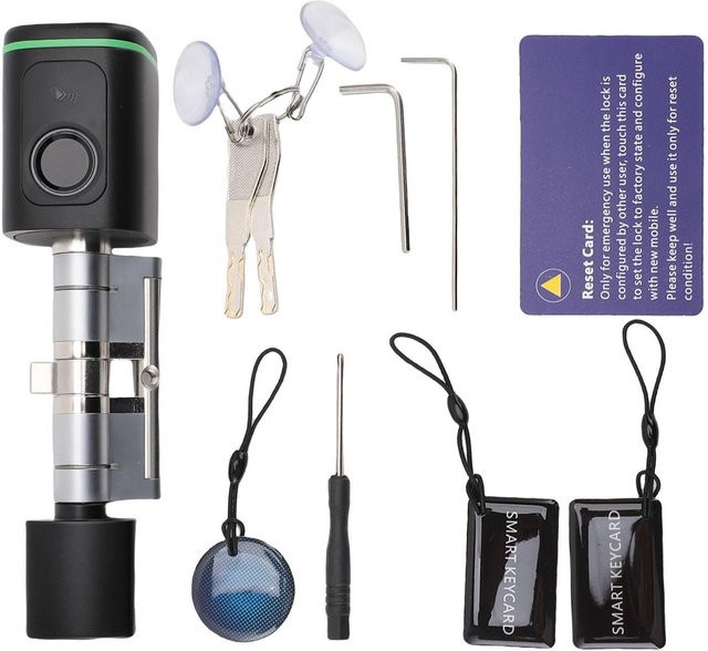 Neoglint Intelligentes elektrisches Schließsystem mit Fingerabdruck und Bluetooth via Tuya Smart, Grau - Bild 1