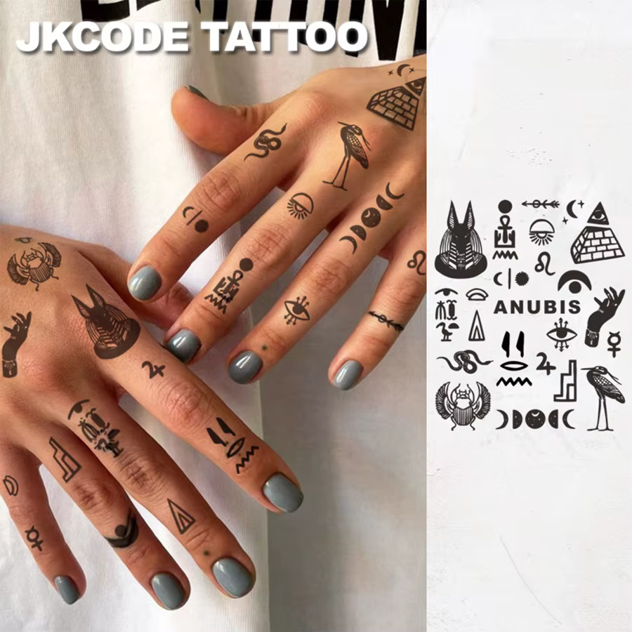 JKCODE TATTOO Kräuter-Tattoo-Aufkleber für Finger, Unisex - Bild 2