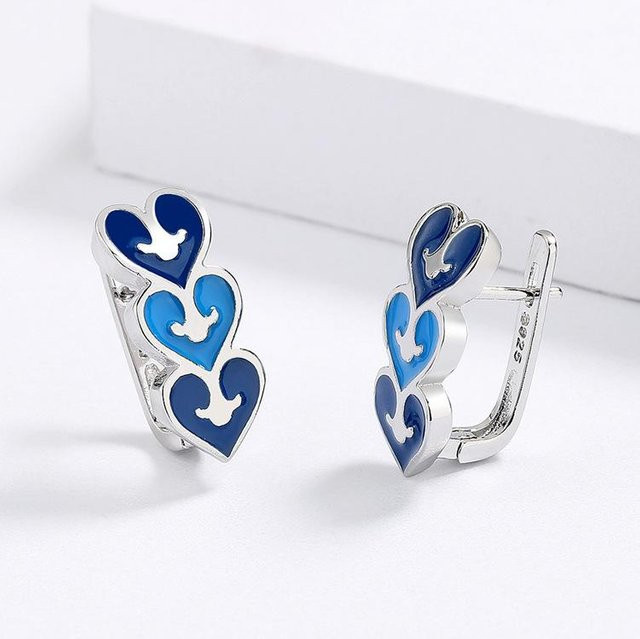 YIRAN Schmuck-Set Ring und Ohrringe, Weißgold plattiert, Kupfer, Weiß, Unisex - Bild 1