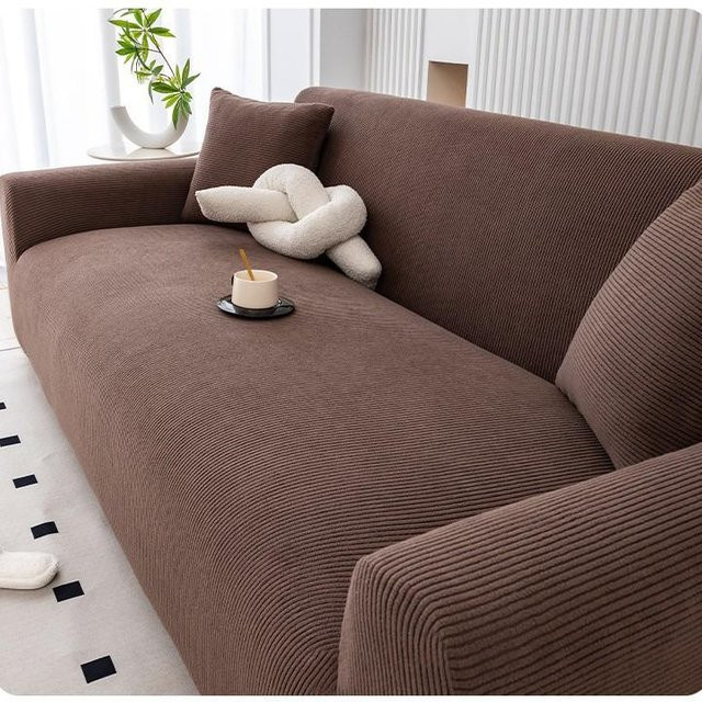 Wasserdichter und rutschfester Sofabezug aus Cord von YTO Household items, All-in-One Design für alle Jahreszeiten, Breite: 190-230 cm - Bild 1