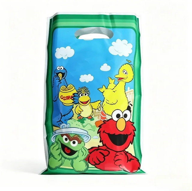 Sesamstraße Party-Geschenktüten aus Kunststoff in Mehrfarbig für Kinder - Bild 1