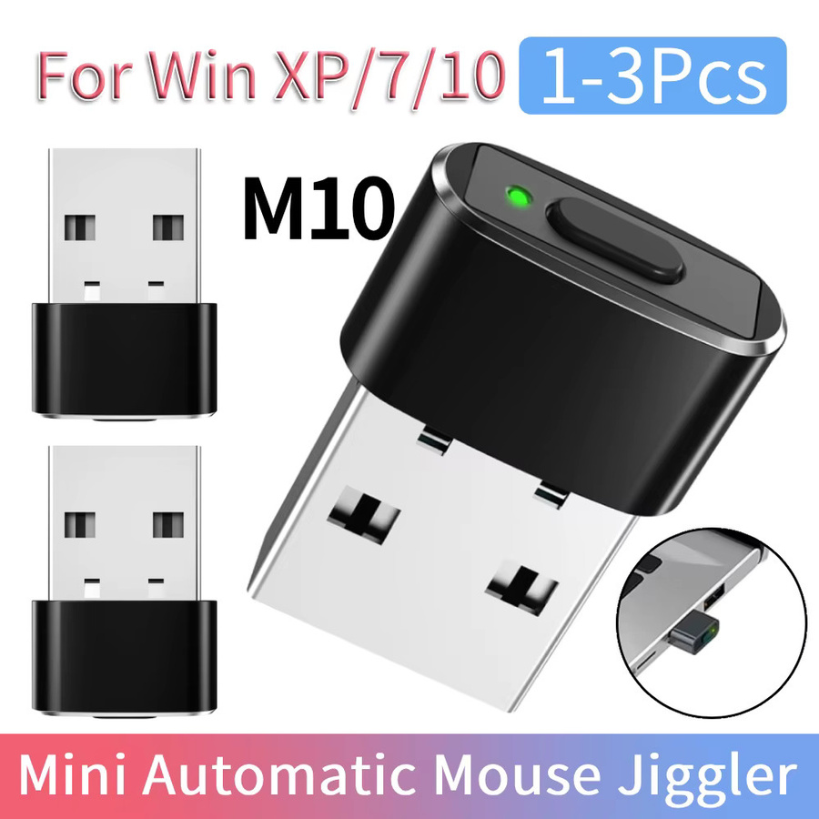 LAIMANEI Mini Automatischer Mausbeweger USB-A Mausbewegungssimulator mit Ein/Aus-Taste in Schwarz - Bild 2