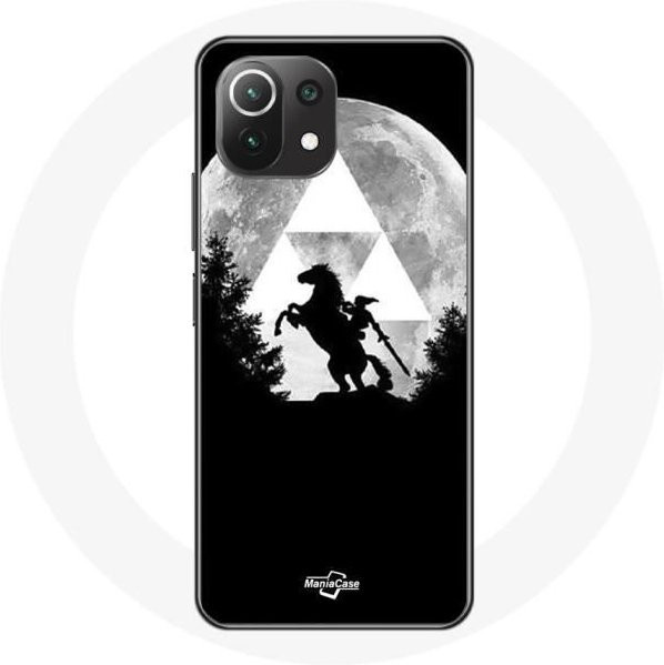 Xiaomi Mi 11 Lite Handyhülle Zelda Mond in Schwarz mit flexiblem synthetischem Schutz - Bild 1