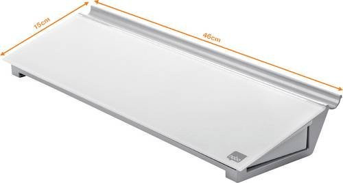 Nobo Diamond Glass Memo Desktop Glas-Notizboard in Brillant-Weiß mit Organizer und Ablage, B: 45,8 cm, H: 6,0 cm - Bild 1